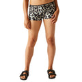 Natural-Black - Lifestyle - Regatta Womens-Ladies Aceana Leopard Print Bikini Bottoms