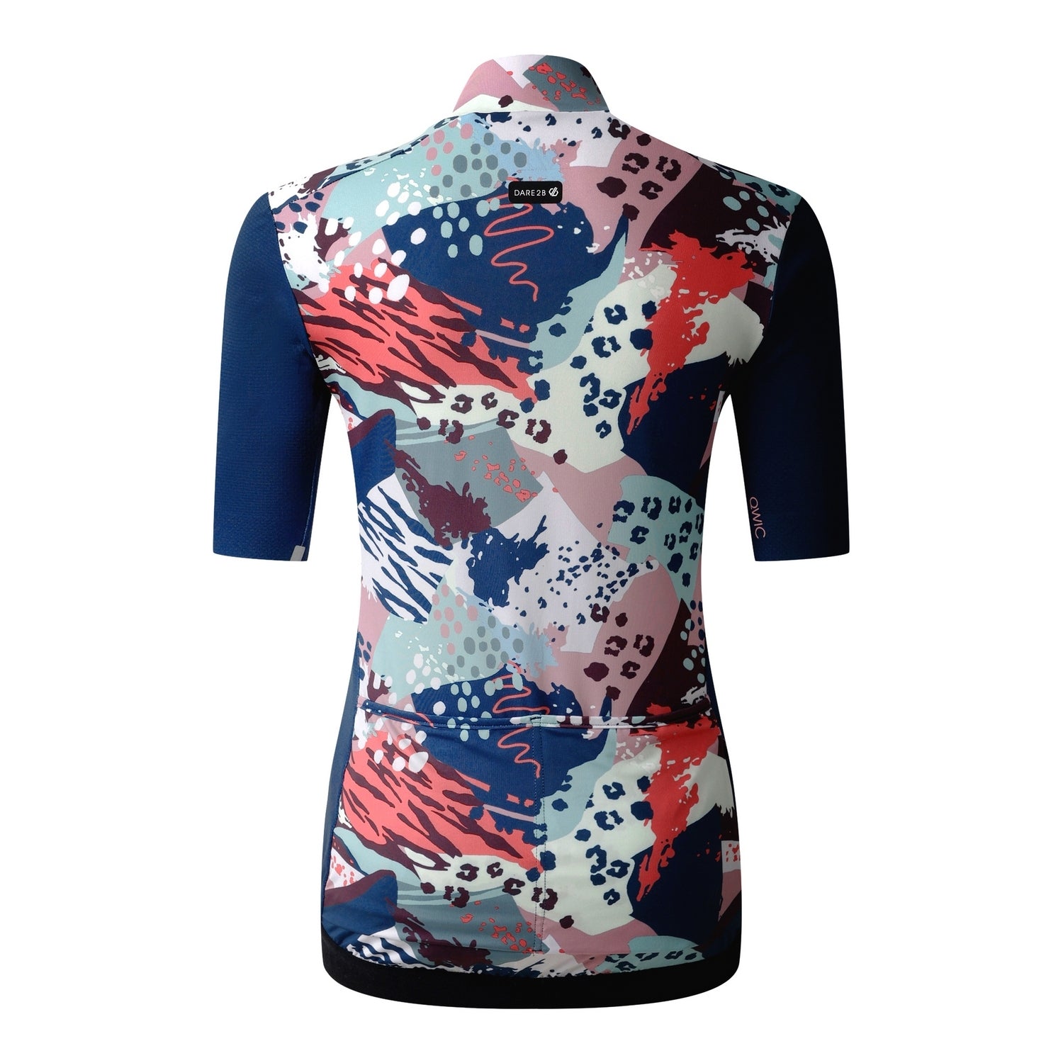 Navy-Multicoloured - Back - Dare 2B Womens-Ladies AEP Stimulus III Animal Print Jersey