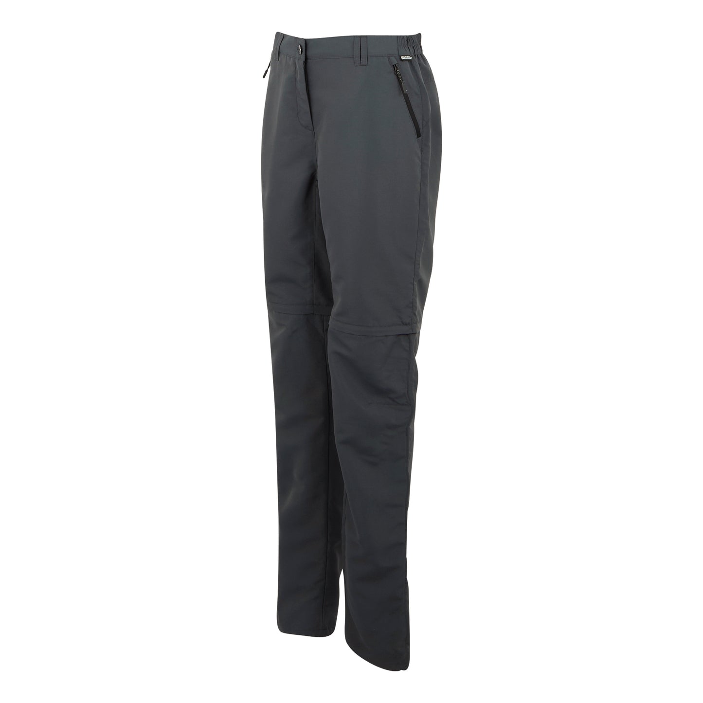 Seal Grey - Side - Regatta Womens-Ladies Chaska III Zip-Off Hiking Trousers