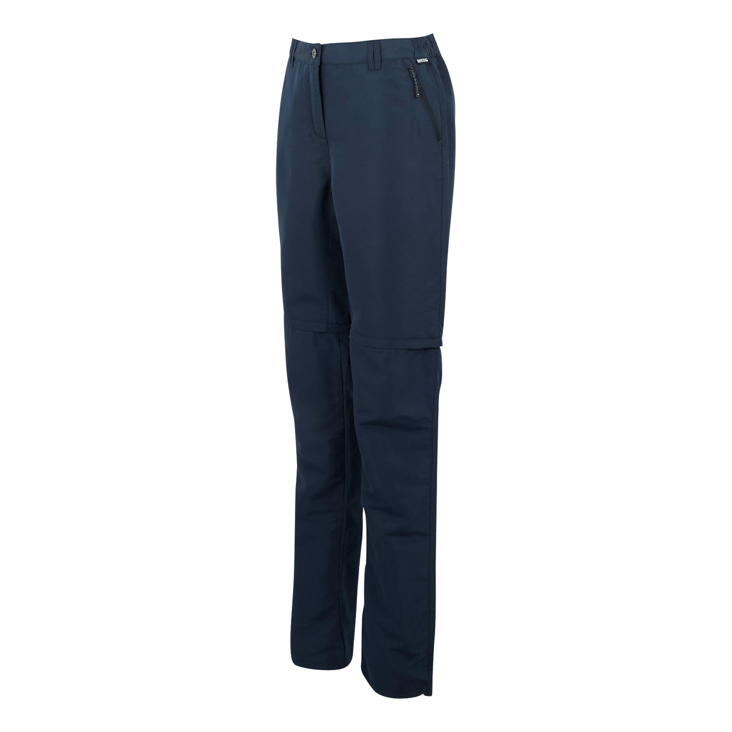 Navy - Side - Regatta Womens-Ladies Chaska III Zip-Off Hiking Trousers