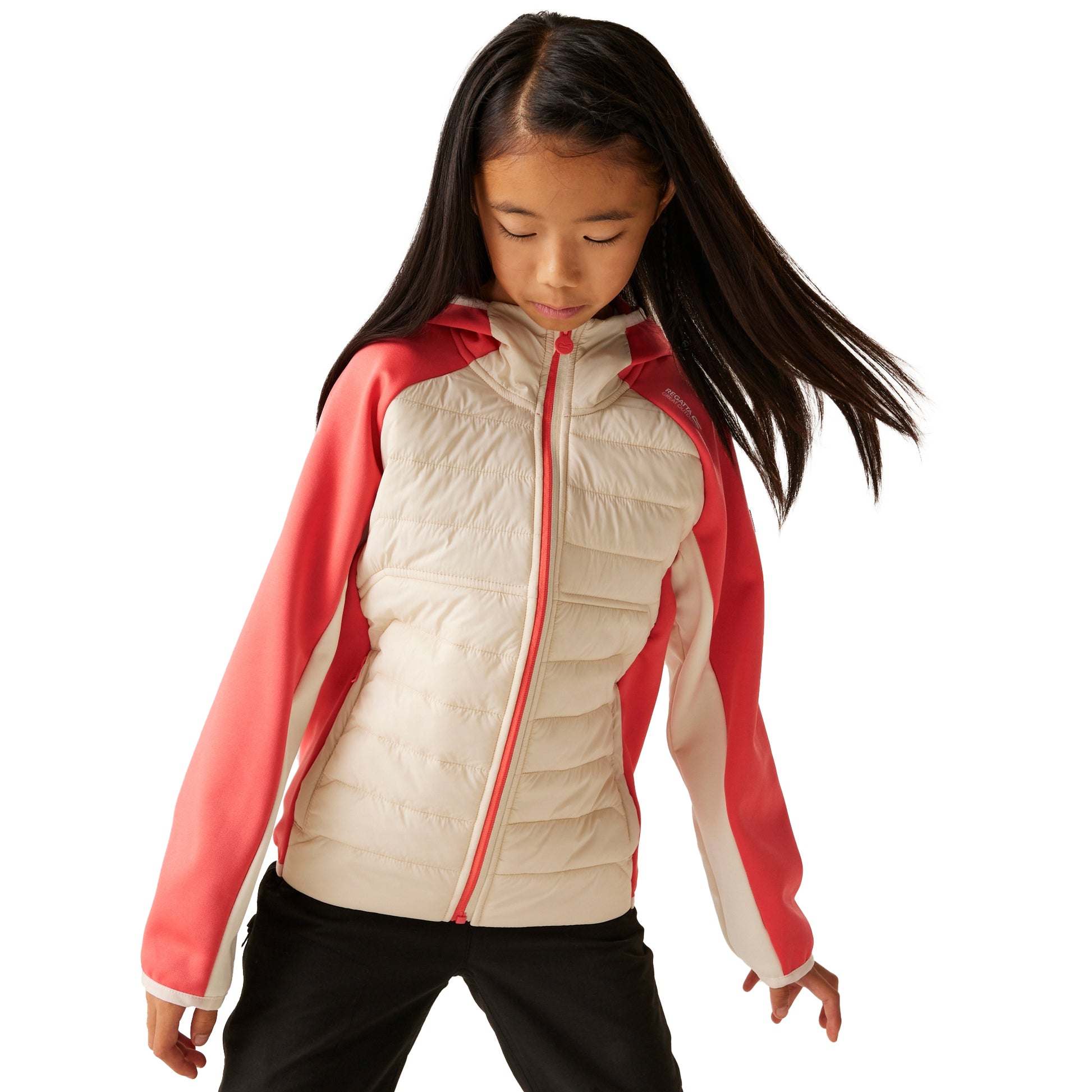 Light Vanilla-Peach Bloom - Lifestyle - Regatta Childrens-Kids Kielder IX Hybrid Jacket