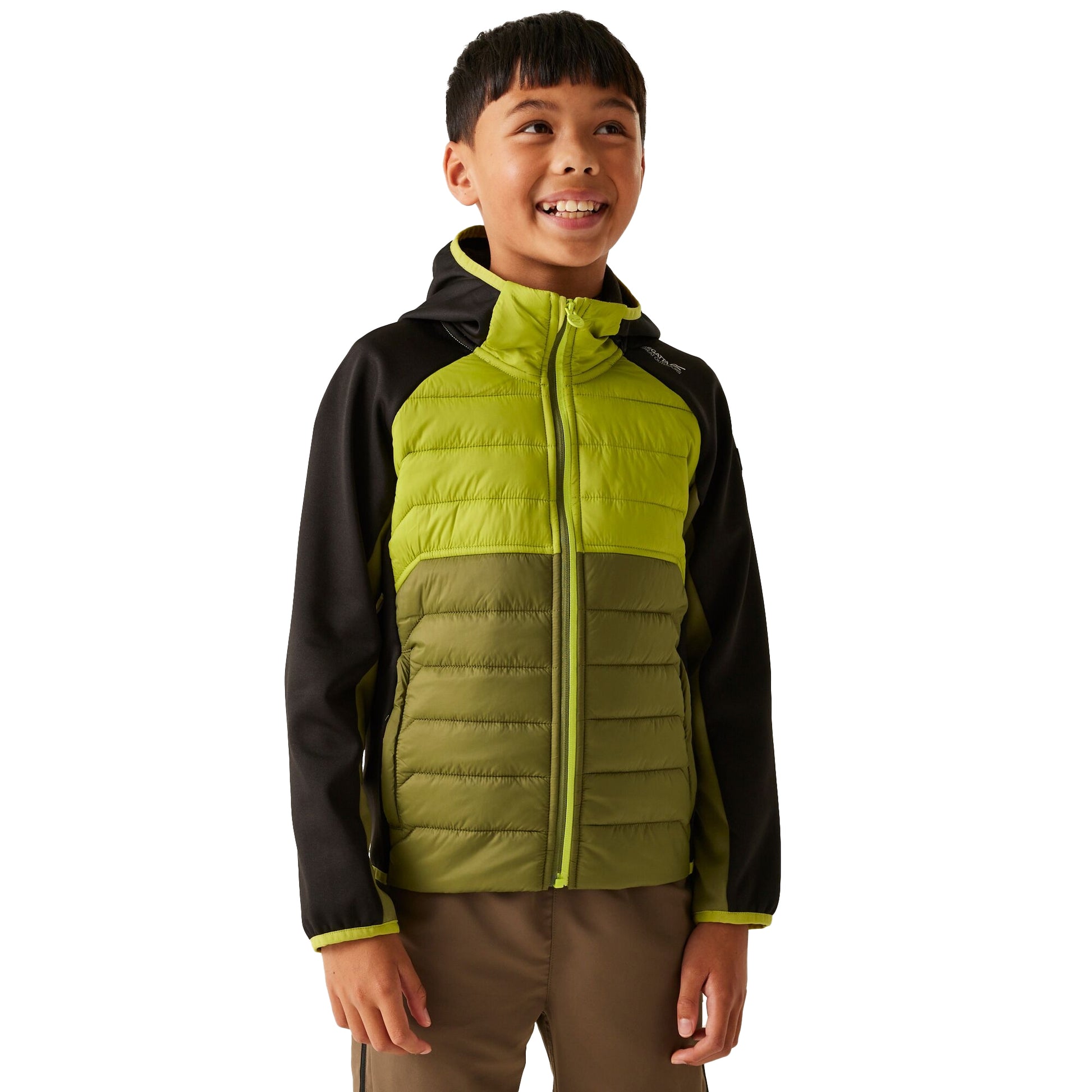 Nephrite Green-Grenoble Green-Black - Lifestyle - Regatta Childrens-Kids Kielder IX Hybrid Jacket