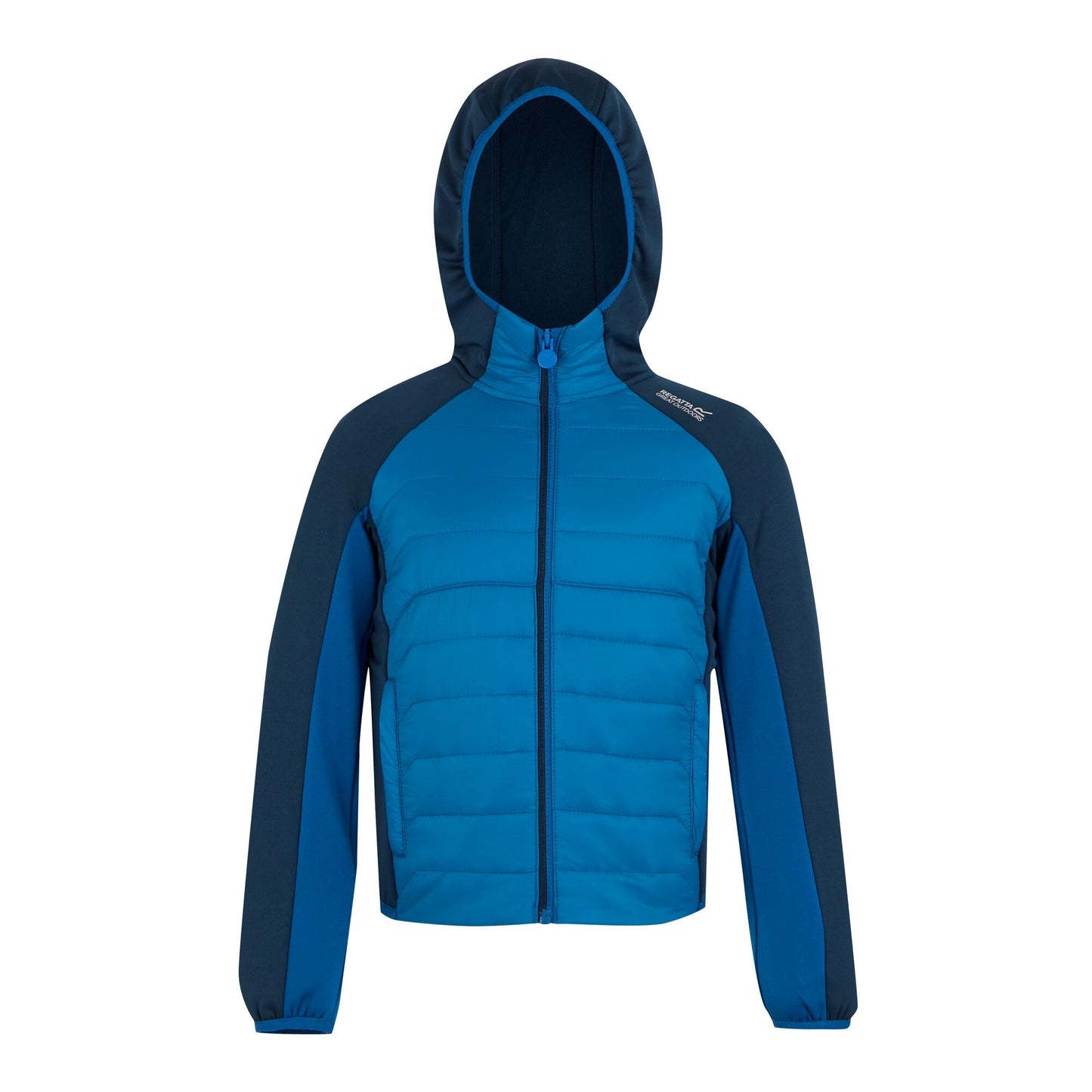 Moonlight Denim-Snorkel Blue - Front - Regatta Childrens-Kids Kielder IX Hybrid Jacket