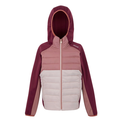 Pink - Front - Regatta Childrens-Kids Kielder IX Hybrid Jacket