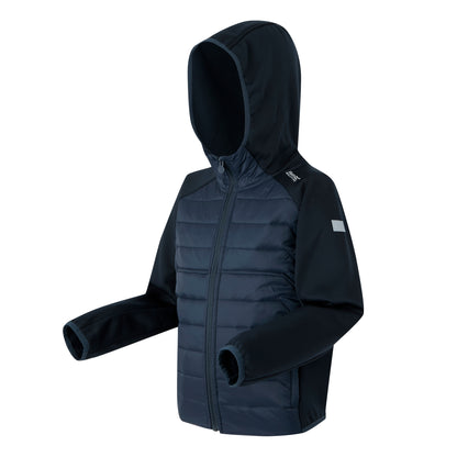 Navy - Side - Regatta Childrens-Kids Kielder IX Hybrid Jacket