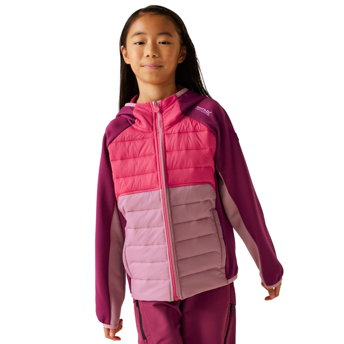 Lilas-Pop-Beaujolais - Lifestyle - Regatta Childrens-Kids Kielder IX Hybrid Jacket