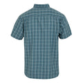 Stormy Weather-Iceberg-Ash - Back - Regatta Mens Mindano IX Checked Short-Sleeved Shirt
