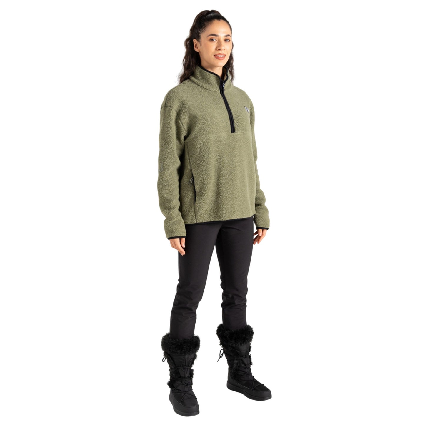 Olivine Green - Side - Dare 2B Womens-Ladies Glide Out Fleece