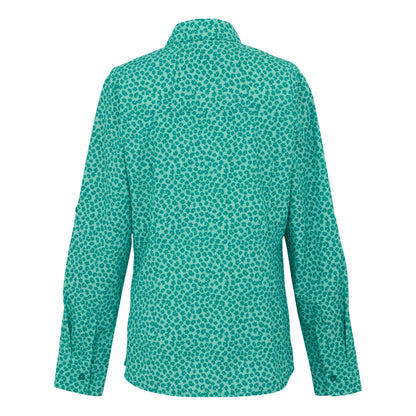 Aruba Blue - Back - Regatta Womens-Ladies Floral Packaway Long-Sleeved Travel Shirt