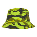 Grenoble Green-Nephrite Green - Front - Regatta Childrens-Kids Camouflage Reversible Bucket Hat