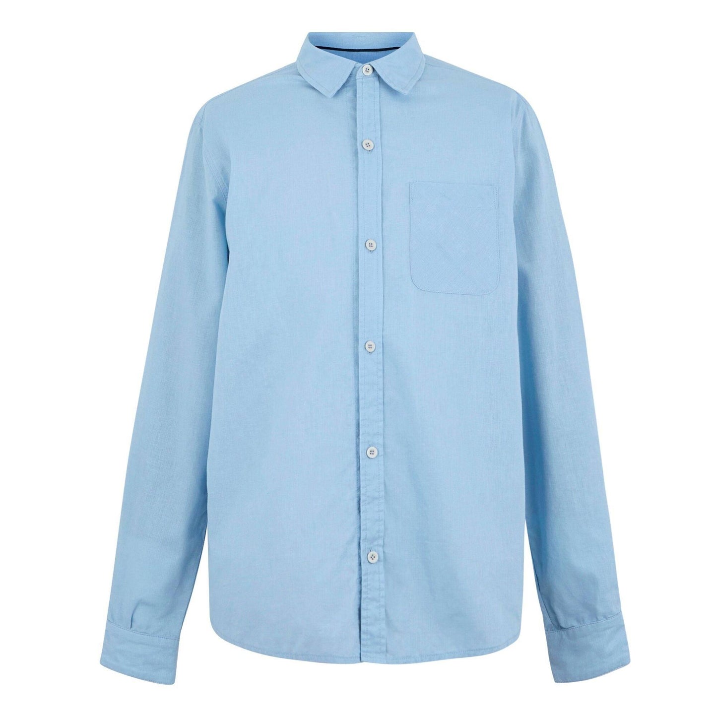Chambray Blue - Front - Regatta Mens Loran Long-Sleeved Shirt