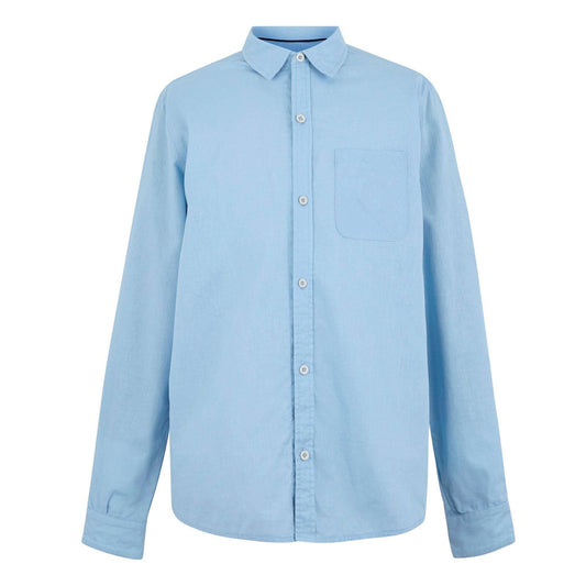 Chambray Blue - Front - Regatta Mens Loran Long-Sleeved Shirt