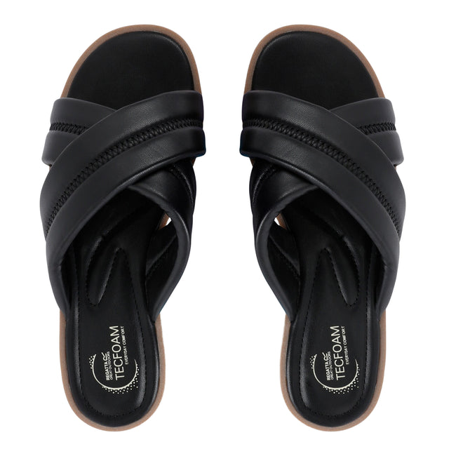 Black - Pack Shot - Regatta Womens-Ladies Carradine Slip-on Sandals