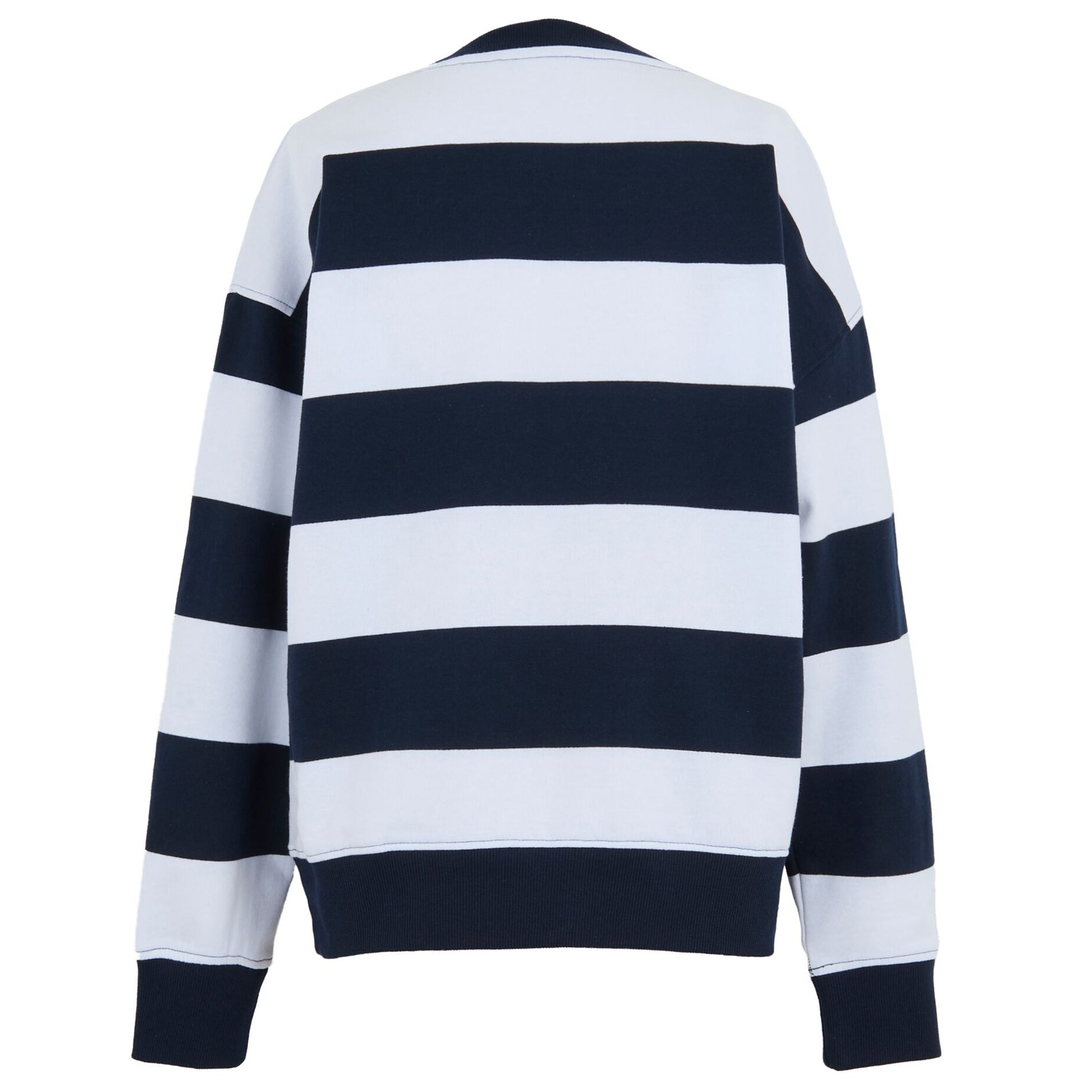 Navy-White - Back - Regatta Womens-Ladies Avika II Stripe Crew Neck Jumper