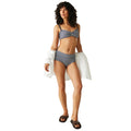 Navy-White - Lifestyle - Regatta Womens-Ladies Paloma Seeksucker Stripes Swim Briefs