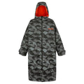 Grey-Black - Front - Regatta Unisex Adult Camo Changing Robe