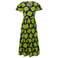Navy - Front - Regatta Womens-Ladies Orla Kiely Spinning Flower Tiered Midi Dress