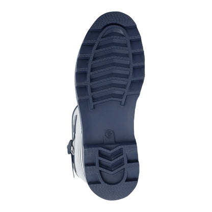 Navy-White - Pack Shot - Regatta Womens-Ladies Fairweather III Contrast Striped Wellington Boots