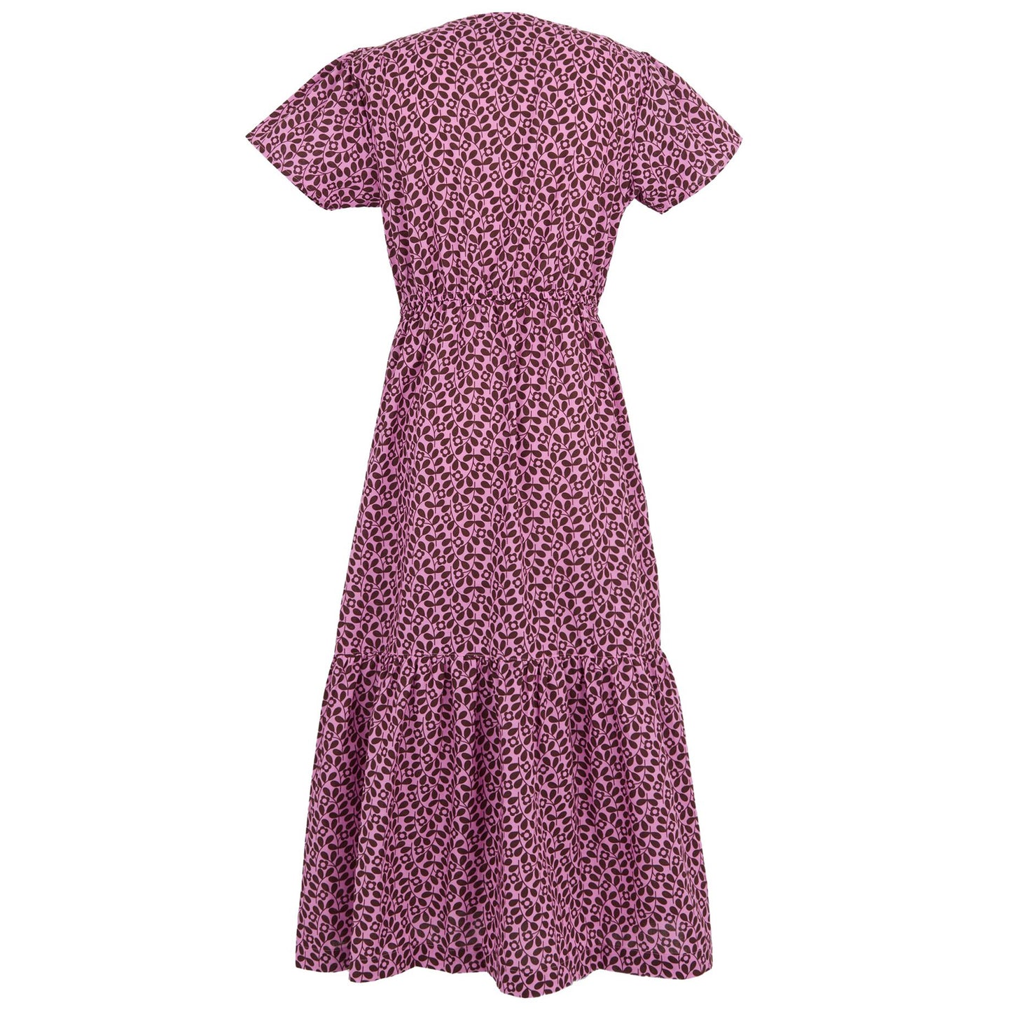 Lilac - Back - Regatta Womens-Ladies Orla Kiely Jasmine Flower Tiered Midi Dress