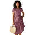 Lilac - Lifestyle - Regatta Womens-Ladies Orla Kiely Jasmine Flower Tiered Midi Dress