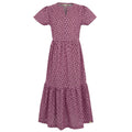 Lilac - Front - Regatta Womens-Ladies Orla Kiely Jasmine Flower Tiered Midi Dress