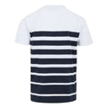 White-Navy - Back - Regatta Mens Shorebay III Striped T-Shirt
