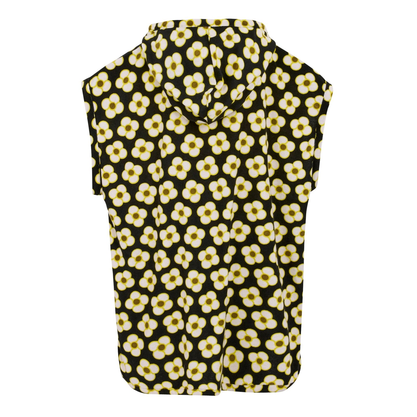 Black - Back - Regatta Girls Orla Kiely Spinning Flower Towelling Robe