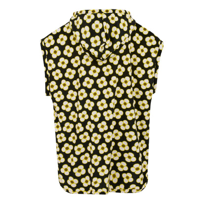 Black - Back - Regatta Girls Orla Kiely Spinning Flower Towelling Robe