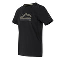 Black - Side - Regatta Mens Breezed V Abstract Mountain T-Shirt