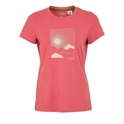 Peach Bloom - Front - Regatta Womens-Ladies Fingal Mountain Stretch T-Shirt