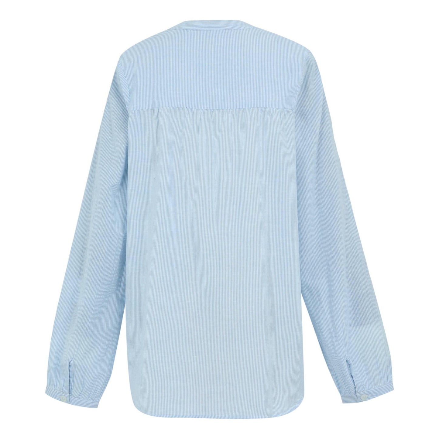 Chambray Blue - Back - Regatta Womens-Ladies Natine Ticking Stripe Lightweight Shirt