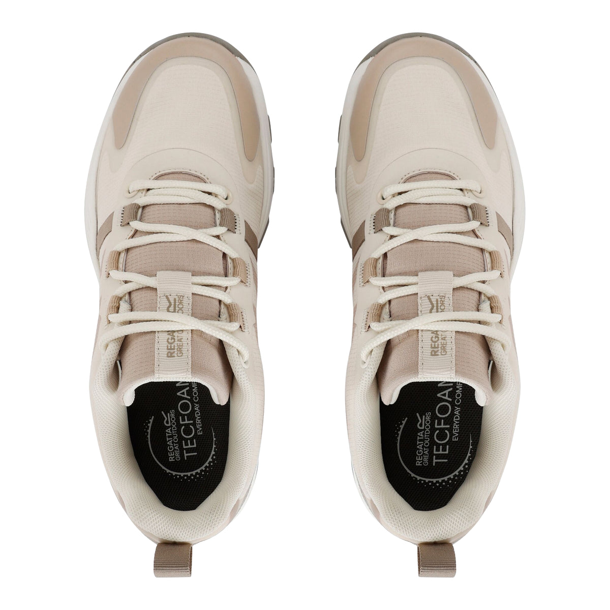 Light Vanilla - Pack Shot - Regatta Womens-Ladies Leighton Synthetic Leather Trainers