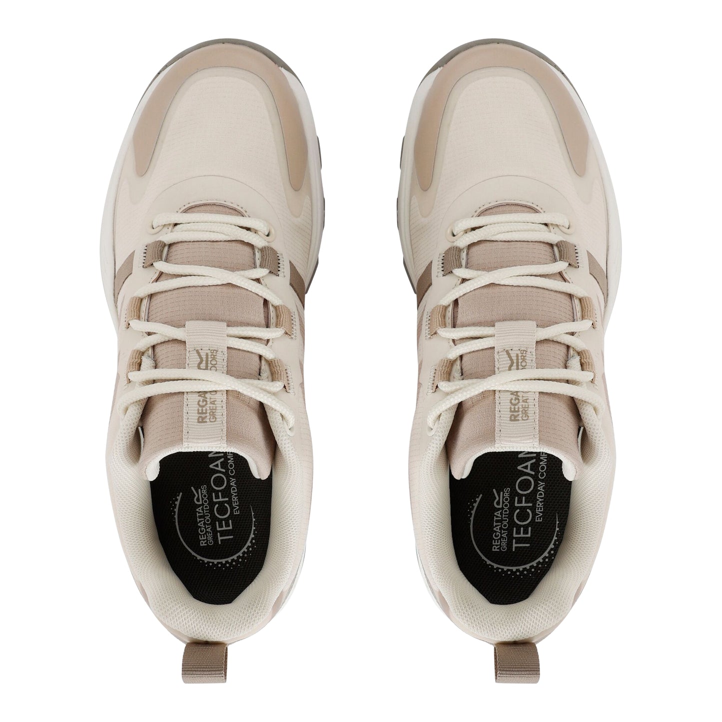 Light Vanilla - Pack Shot - Regatta Womens-Ladies Leighton Synthetic Leather Trainers