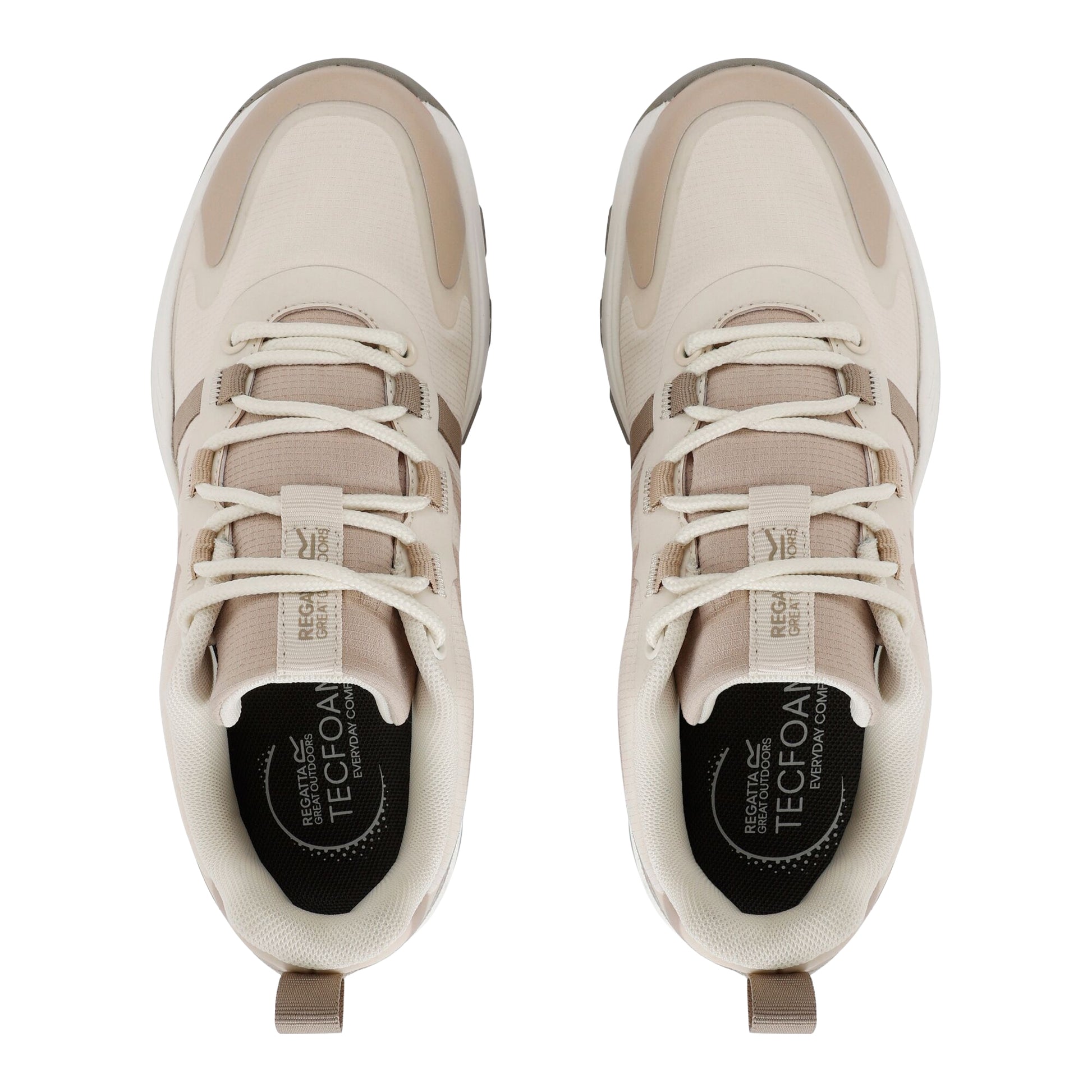 Light Vanilla - Pack Shot - Regatta Womens-Ladies Leighton Synthetic Leather Trainers