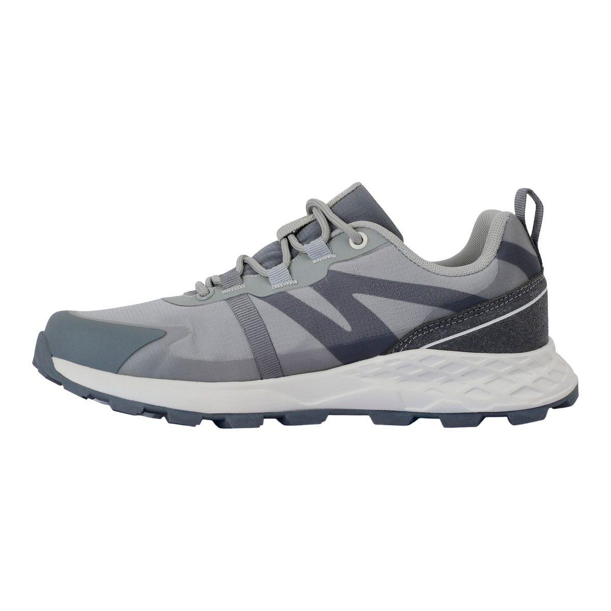Cloud Grey - Side - Regatta Womens-Ladies Leighton Synthetic Leather Trainers
