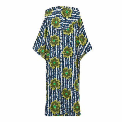 Olive - Back - Regatta Womens-Ladies Orla Kiely II Lotus Towelling Robe