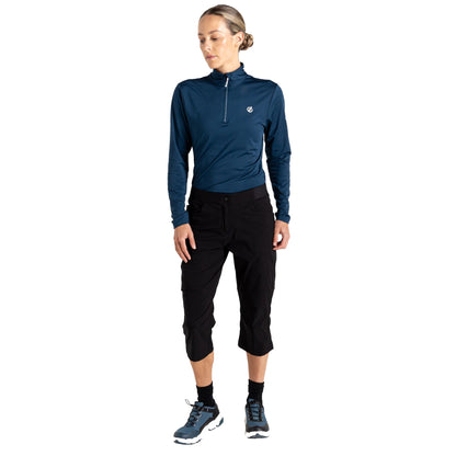 Black - Lifestyle - Dare 2B Womens-Ladies Melodic III 3-4 Shorts