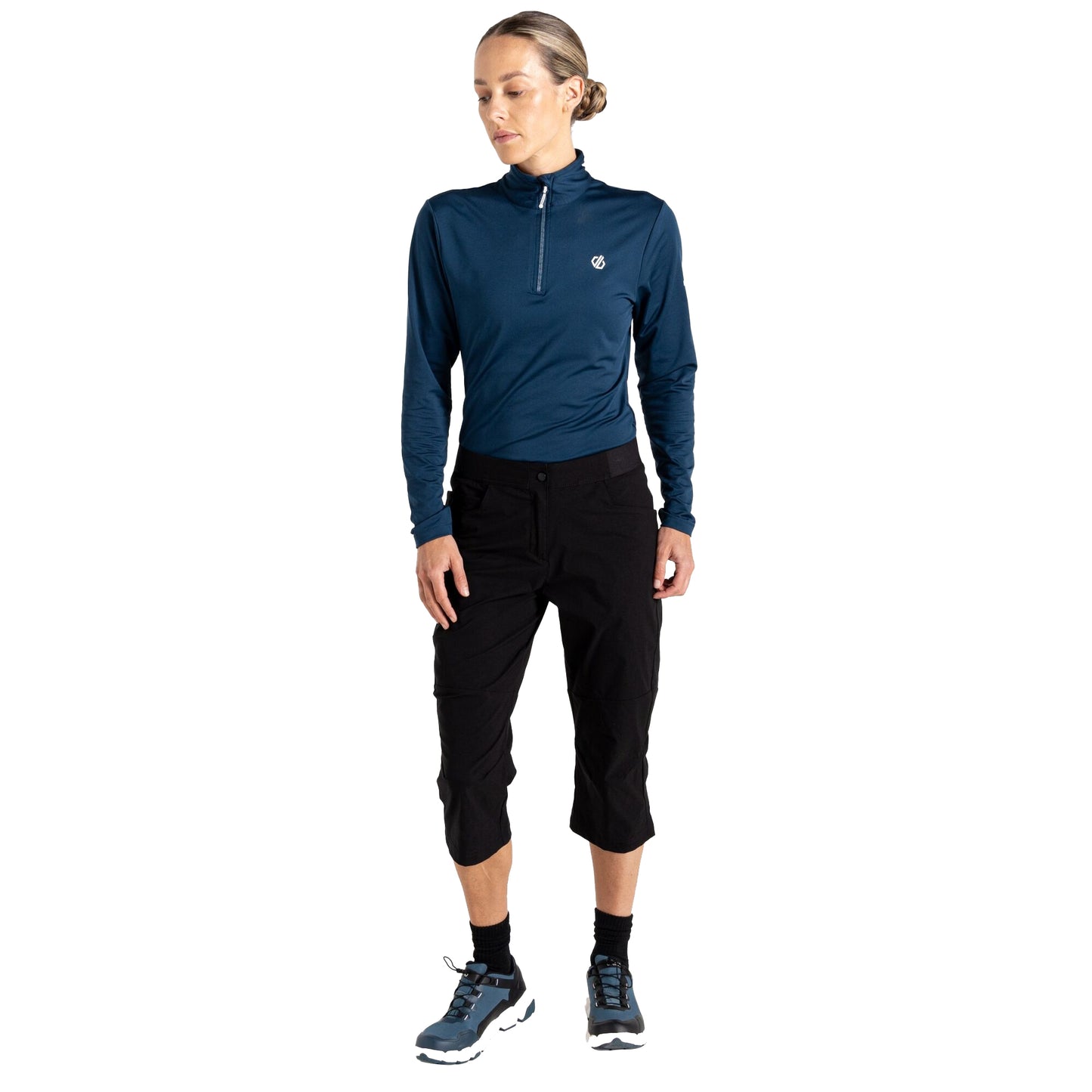 Black - Lifestyle - Dare 2B Womens-Ladies Melodic III 3-4 Shorts