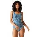 Blue - Lifestyle - Regatta Womens-Ladies Orla Kiely Jasmine Flower One Piece Swimsuit