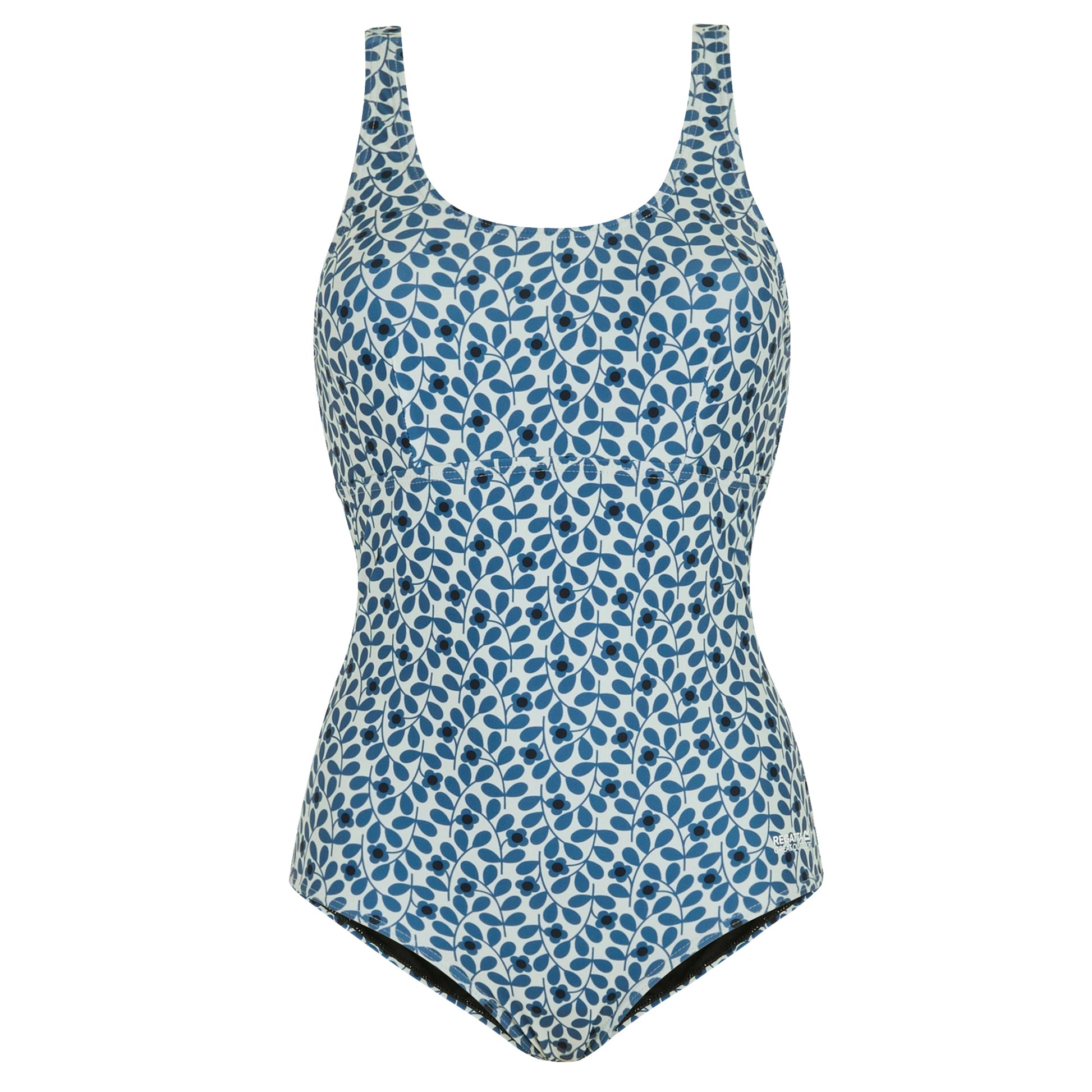 Blue - Front - Regatta Womens-Ladies Orla Kiely Jasmine Flower One Piece Swimsuit