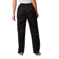 Black - Pack Shot - Regatta Great Outdoors Womens-Ladies Adventure Tech Pack It Waterproof Overtrousers