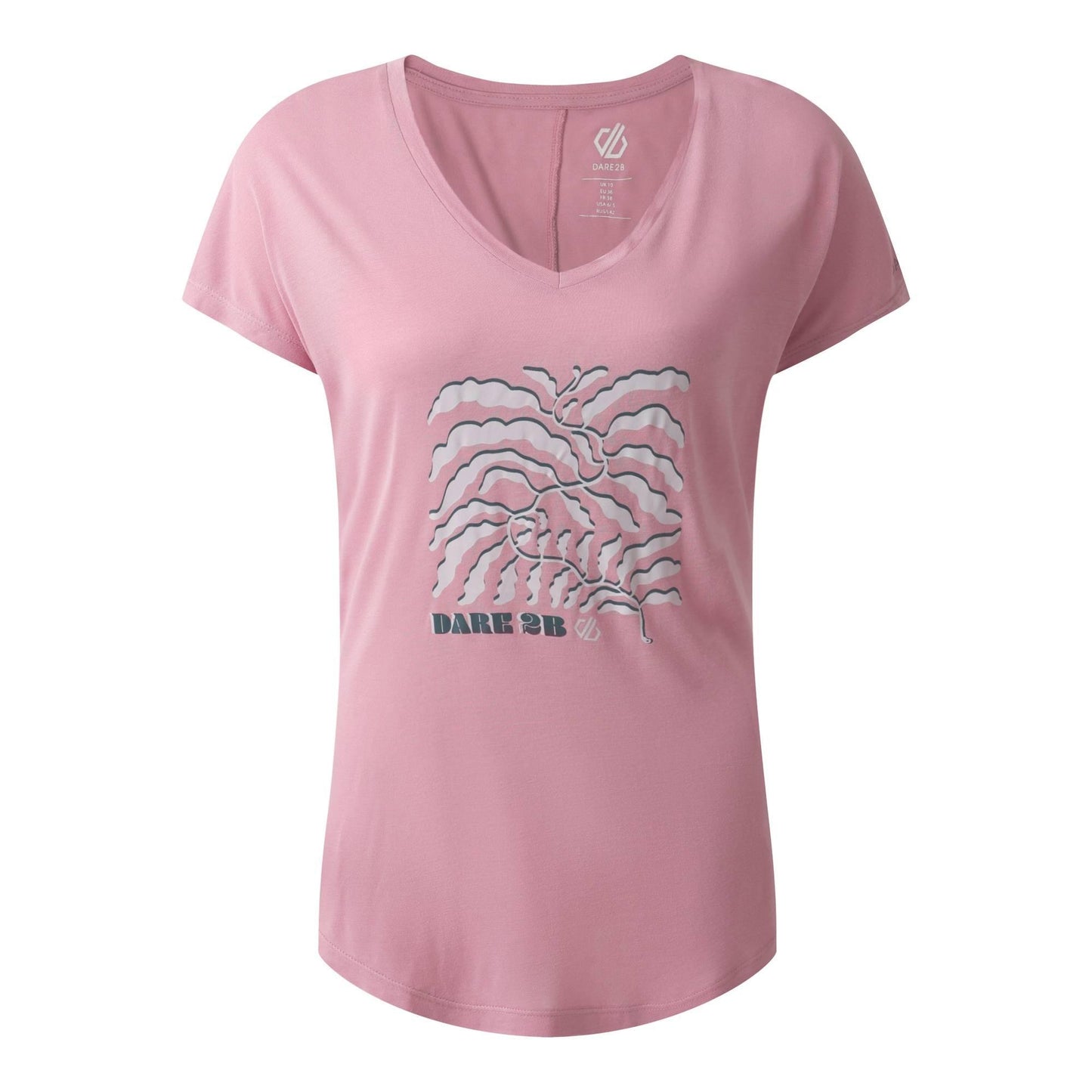 Lilas - Front - Dare 2B Womens-Ladies Serene Leaves T-Shirt