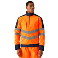 Black-Orange - Side - Regatta Professional Mens Hi-Vis 3 Layer Soft Shell Jacket