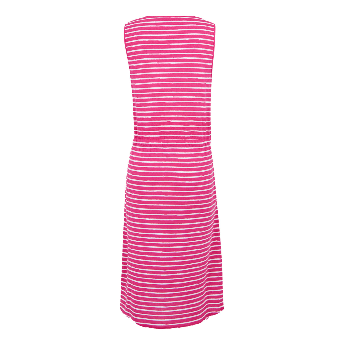 Pink Fusion-White - Back - Regatta Womens-Ladies Ariena Painterly Stripe Casual Dress