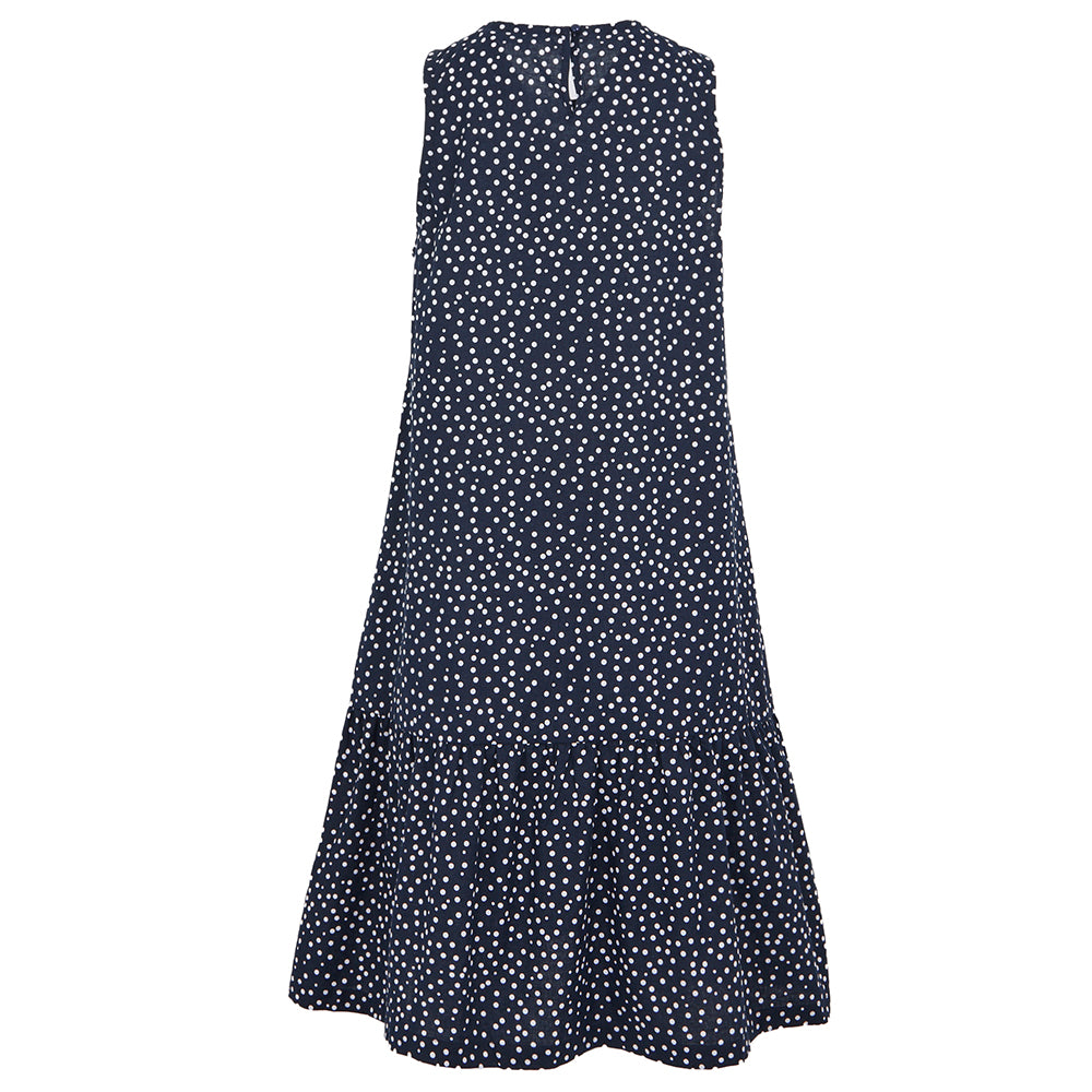 Navy-White - Back - Regatta Womens-Ladies Trisa Micro-Dot Smock Dress