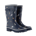 Navy - Front - Regatta Womens-Ladies Amelia Dogs Wellington Boots