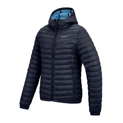 Navy - Side - Regatta Womens-Ladies Hurden Padded Jacket