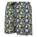 Navy - Side - Regatta Mens Loras Leaf Swim Shorts