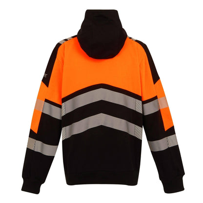 Black-Orange - Back - Regatta Professional Mens High-Vis Hoodie