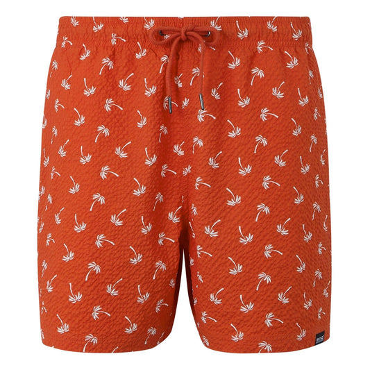 Poppy Red - Front - Regatta Mens Loras Palm Swim Shorts